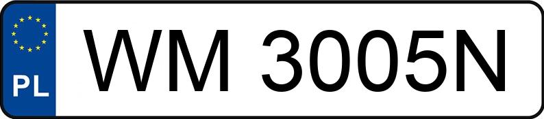 Numer rejestracyjny WM 3005N posiada AUDI A6 - WM3005N Numer rejestracyjny WM 3005N posiada AUDI A6 - WM3005N