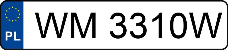 Numer rejestracyjny WM 3310W posiada BMW X3 XDRIVE20D - WM3310W