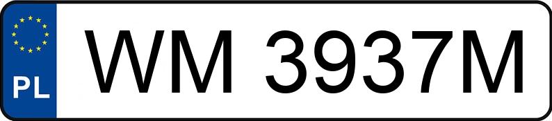Numer rejestracyjny WM 3937M posiada CITROEN C5 - WM3937M