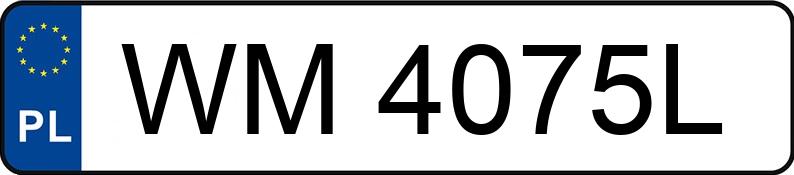 Numer rejestracyjny WM 4075L posiada RENAULT CLIO - WM4075L