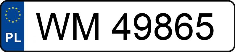 Numer rejestracyjny WM 49865 posiada CITROEN EVASION 1.9 TD - WM49865