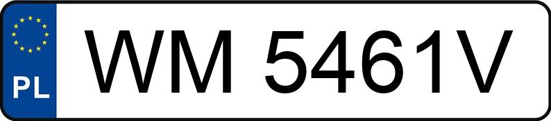 Numer rejestracyjny WM 5461V posiada BMW 525 Diesel Kat. MR`01 E39 525 Diesel Kat. MR`01 E39 - WM5461V