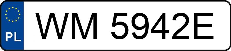 Numer rejestracyjny WM 5942E posiada HONDA ACCORD - WM5942E