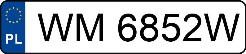 Numer rejestracyjny WM 6852W posiada BMW 525 Diesel DPF MR`10 E5 F10 xDrive Steptronic - WM6852W