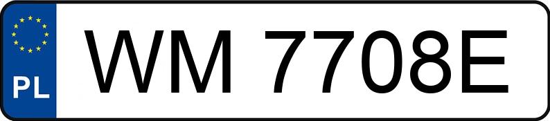 Numer rejestracyjny WM 7708E posiada BMW 320i Kat. E36 320i Kat. E36 - WM7708E
