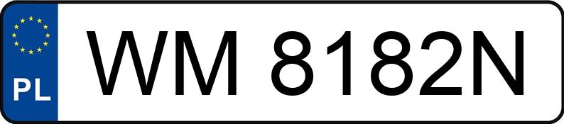 Numer rejestracyjny WM 8182N posiada TOYOTA AURIS HYBRID - WM8182N