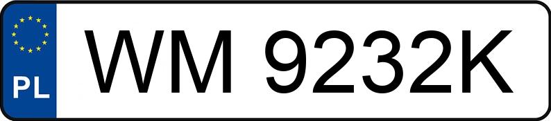 Numer rejestracyjny WM 9232K posiada OPEL ASTRA - WM9232K