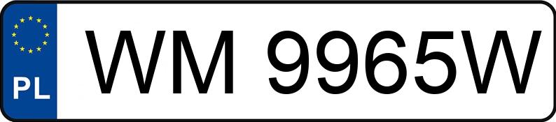 Numer rejestracyjny WM 9965W posiada BMW 550i MR`07 E4 E60 550i MR`07 E4 E60 - WM9965W