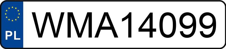 Numer rejestracyjny WMA 14099 posiada MITSUBISHI GALANT - WMA14099