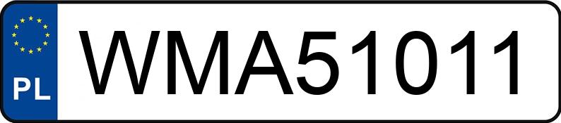 Numer rejestracyjny WMA 51011 posiada NISSAN QASHQAI - WMA51011