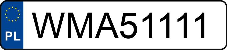 Numer rejestracyjny WMA 51111 posiada AUDI A6 LIMOUSINE - WMA51111