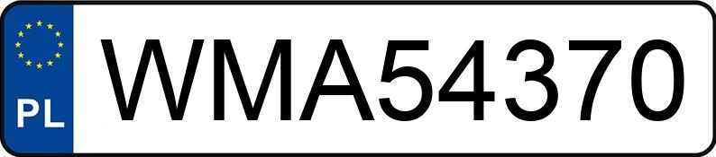 Numer rejestracyjny WMA 54370 posiada HONDA CR-V 2.0 MR`15 E5 Comfort - WMA54370