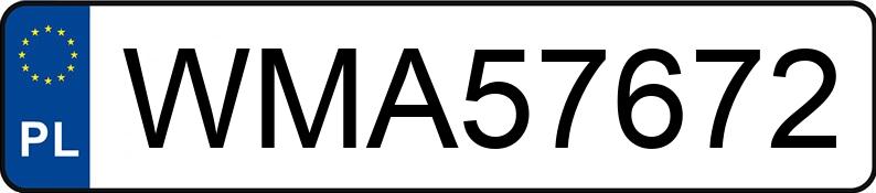 Numer rejestracyjny WMA 57672 posiada AUDI Q5 - WMA57672