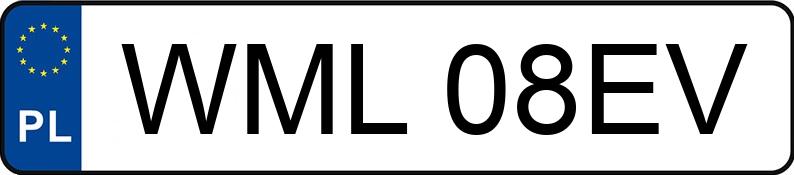 Numer rejestracyjny WML 08EV posiada OPEL VECTRA - WML08EV