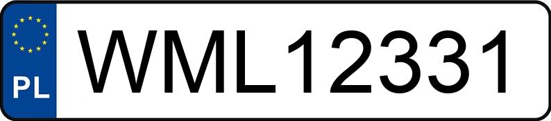 Parkeringsmester i et kjøretøy med WML12331 tall