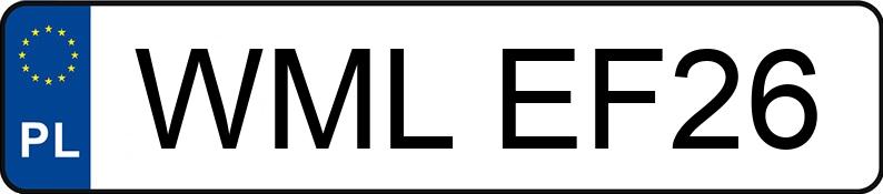 Numer rejestracyjny WML EF26 posiada VOLKSWAGEN Touareg 3.2 MR`02 E4 Touareg 3.2 MR`02 E4 - WMLEF26