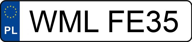 Numer rejestracyjny WML FE35 posiada AUDI A4 - WMLFE35 Numer rejestracyjny WML FE35 posiada AUDI A4 - WMLFE35