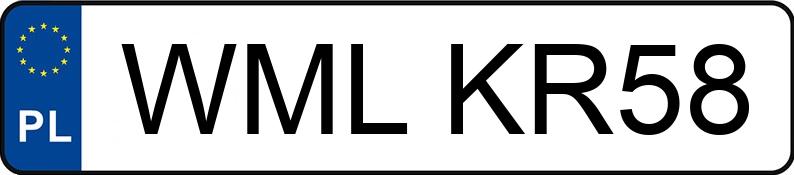 Numer rejestracyjny WML KR58 posiada RENAULT KANGOO - WMLKR58