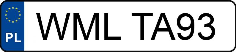 Numer rejestracyjny WML TA93 posiada DACIA Logan MCV 1.6 Kat. MR`07 E4 1.8t Laureate - WMLTA93