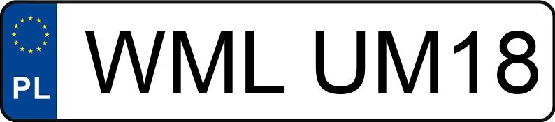 Numer rejestracyjny WML UM18 posiada VOLKSWAGEN BORA - WMLUM18 Numer rejestracyjny WML UM18 posiada VOLKSWAGEN BORA - WMLUM18