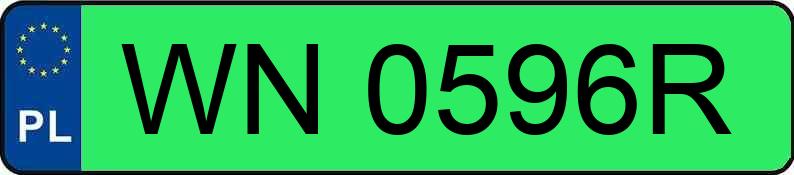 Numer rejestracyjny WN 0596R posiada TESLA MODEL 3 - WN0596R