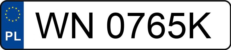 El número de registro WN 0765K tiene FORD Focus 1.6 MR`02 E3 - WN0765K
