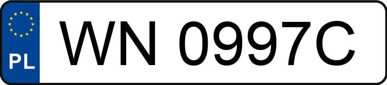 Numer rejestracyjny WN 0997C posiada CITROEN BERLINGO - WN0997C