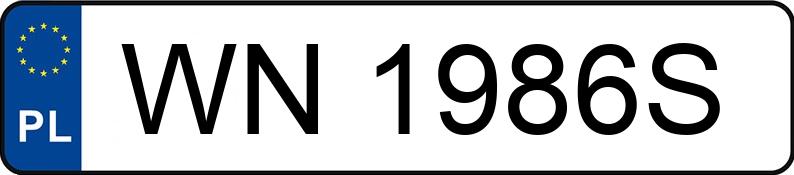 Numer rejestracyjny WN 1986S posiada KIA NIRO - WN1986S