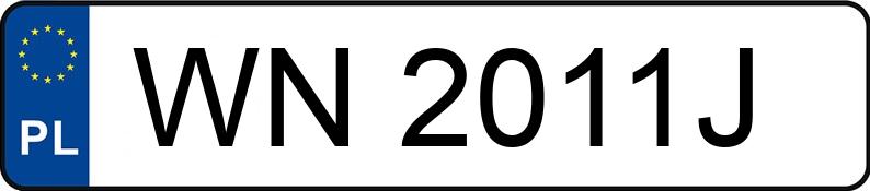 Numer rejestracyjny WN 2011J posiada TOYOTA RAV4 - WN2011J