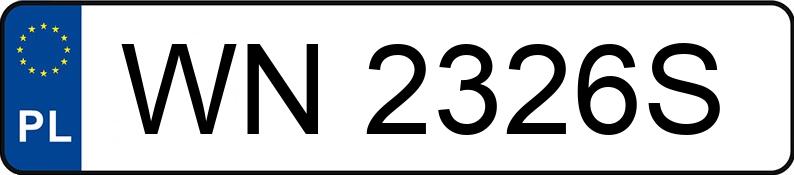 Numer rejestracyjny WN 2326S posiada KIA CEED - WN2326S