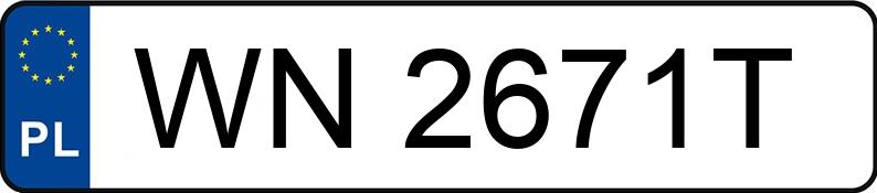 Реєстраційний номер WN 2671T має DACIA Duster Tce MR`23 E6d Journey - WN2671T