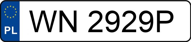 Numer rejestracyjny WN 2929P posiada AUDI A3 - WN2929P