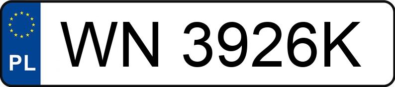 Numer rejestracyjny WN 3926K posiada KIA SPORTAGE - WN3926K