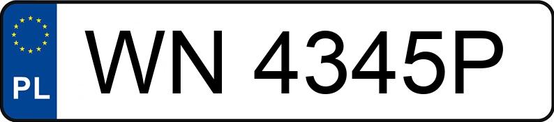 Numer rejestracyjny WN 4345P posiada VOLKSWAGEN PASSAT 1.9 TDI - WN4345P