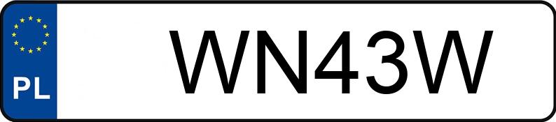 Numer rejestracyjny WN 43W posiada FSO-WARSZAWA POLONEZ ANALOG 4X4 - WN43W