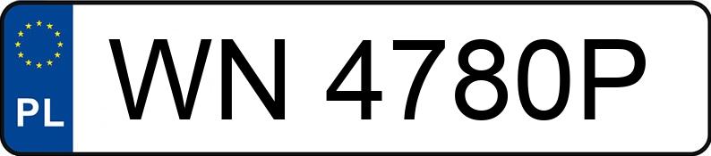 Numer rejestracyjny WN 4780P posiada TOYOTA CAMRY - WN4780P