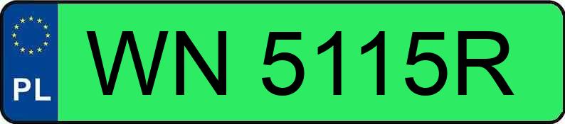 Numer rejestracyjny WN 5115R posiada FORD MUSTANG MACH-E - WN5115R