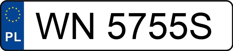 Реєстраційний номер WN 5755S має VOLKSWAGEN Transporter T6 TDi MR`16 E6 3.0t Transporter T6 TDi MR`16 E6 3.0t - WN5755S