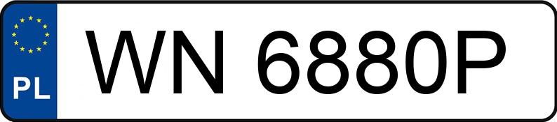 Numer rejestracyjny WN 6880P posiada FIAT PANDA - WN6880P
