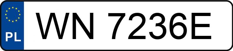 Реєстраційний номер WN 7236E має VOLKSWAGEN PASSAT CC - WN7236E
