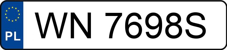 Numer rejestracyjny WN 7698S posiada TOYOTA AVENSIS T27 - WN7698S