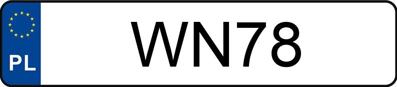 Numer rejestracyjny WN 78 posiada DODGE CHALLENGER - WN78