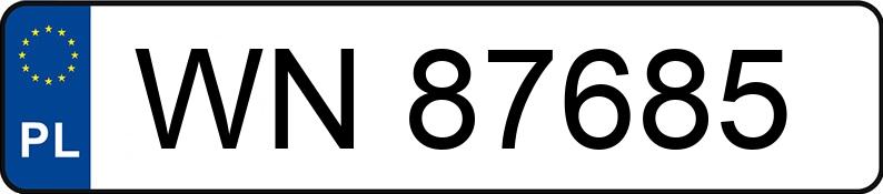 Numer rejestracyjny WN 87685 posiada AUDI A4 - WN87685