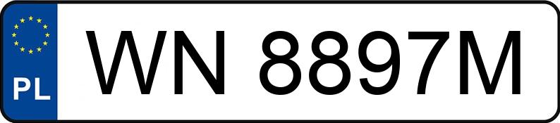 Numer rejestracyjny WN 8897M posiada FORD Mustang 2.3 EcoBoost MR`15 E6 Mustang 2.3 EcoBoost MR`15 E6 - WN8897M