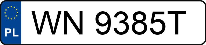 Numer rejestracyjny WN 9385T posiada HYUNDAI ELANTRA - WN9385T Numer rejestracyjny WN 9385T posiada HYUNDAI ELANTRA - WN9385T