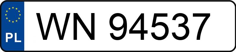 Numer rejestracyjny WN 94537 posiada BMW 520D - WN94537
