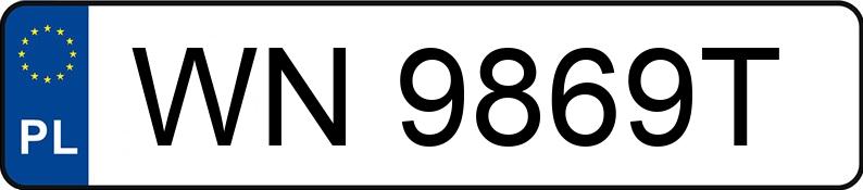 Numer rejestracyjny WN 9869T posiada FORD KUGA - WN9869T