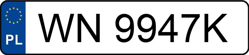 Numer rejestracyjny WN 9947K posiada FORD FOCUS - WN9947K
