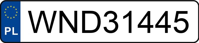 Numer rejestracyjny WND 31445 posiada SKODA SUPERB - WND31445