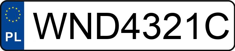 Numer rejestracyjny WND 4321C posiada VOLKSWAGEN TRANSPORTER - WND4321C